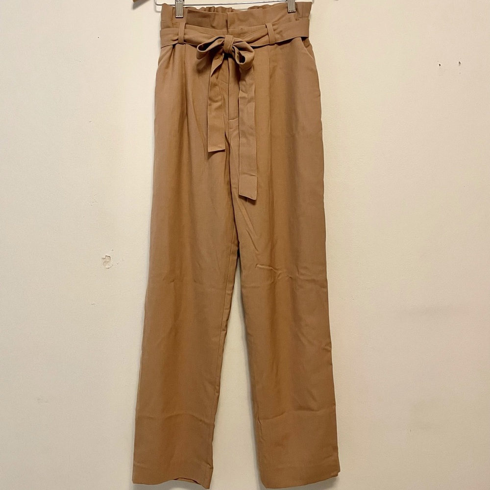 Tan paperbag pants